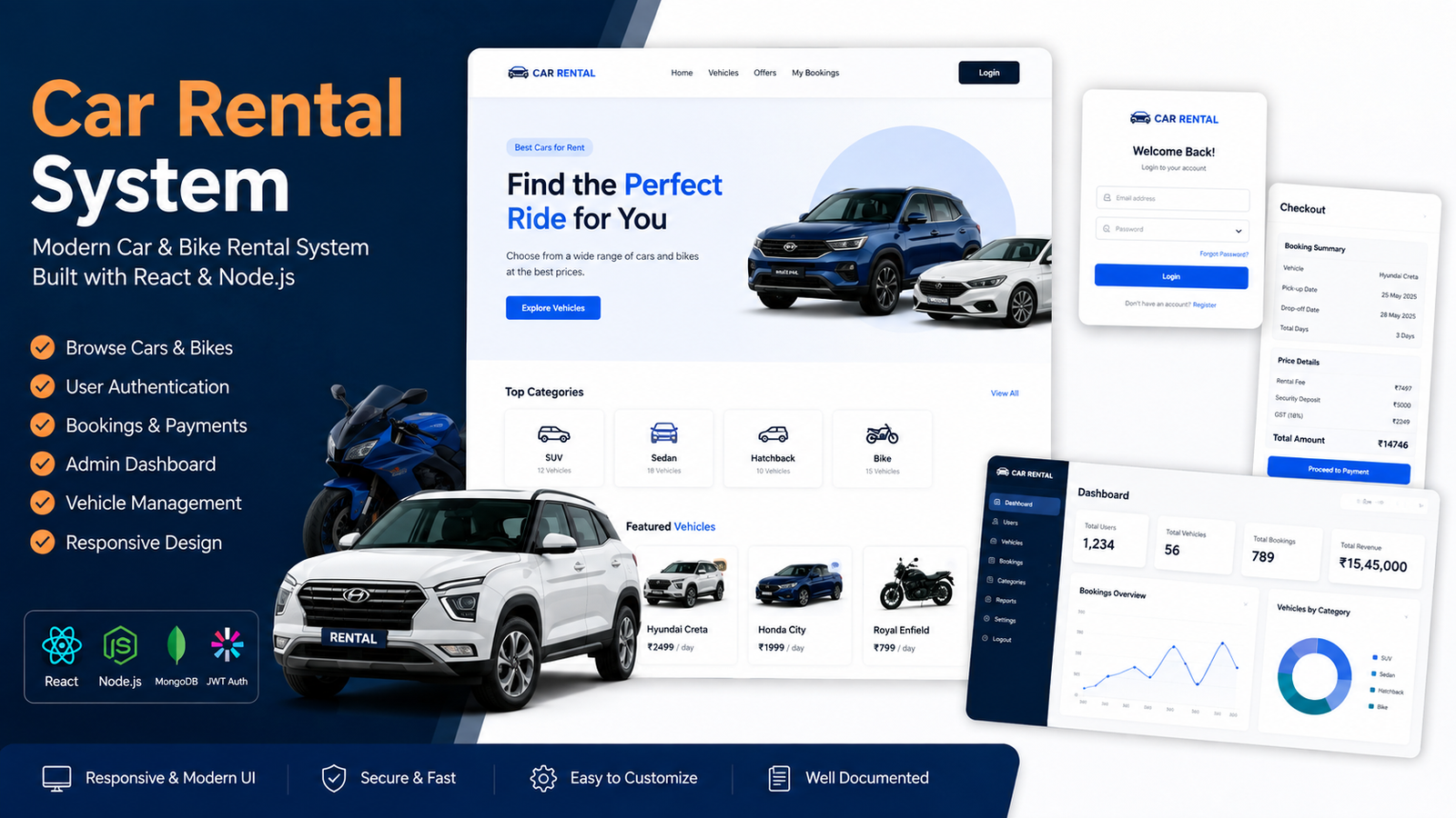 DriveEase – Car & Bike Rental System